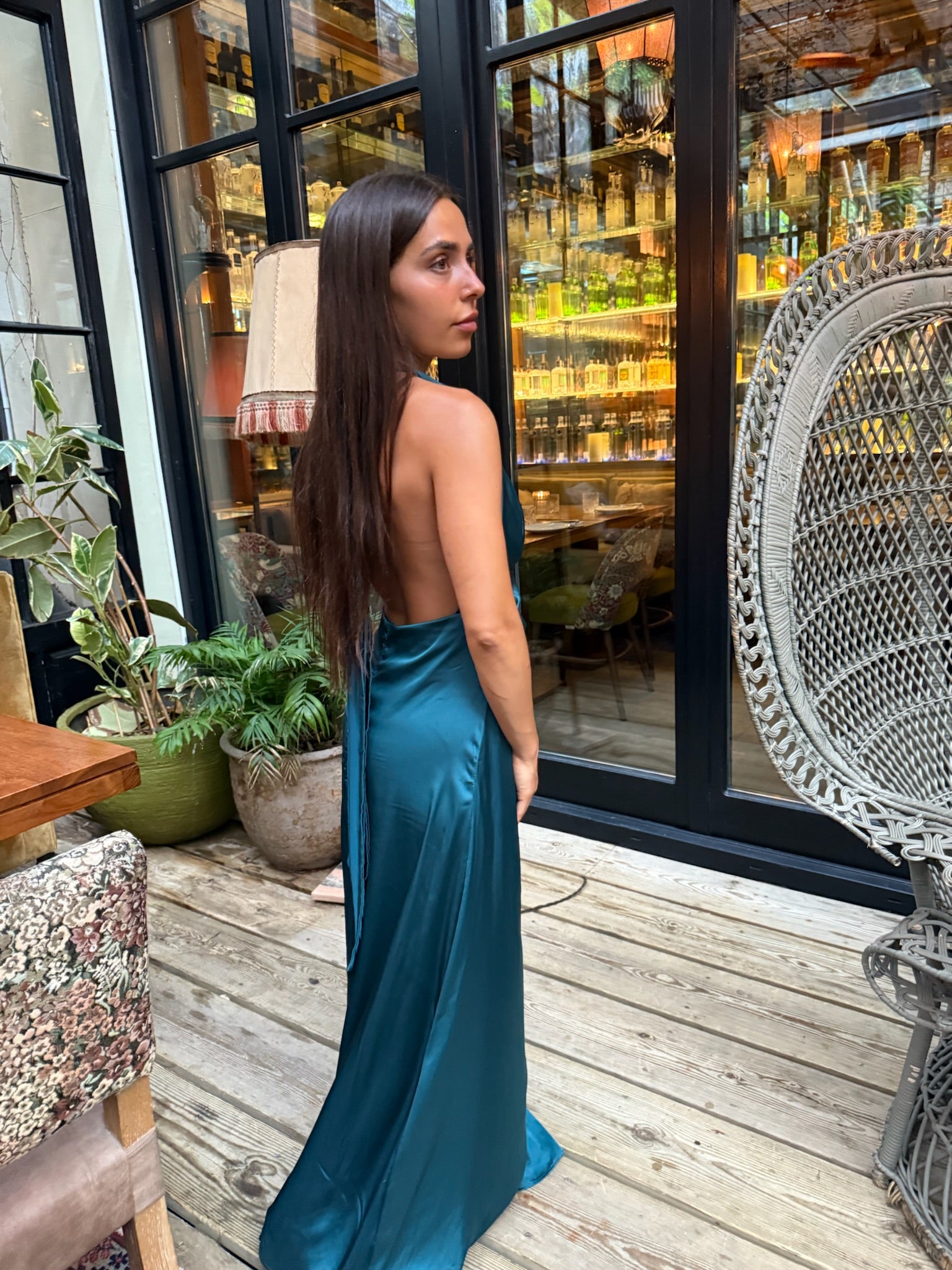 Vestido Nuria Petróleo