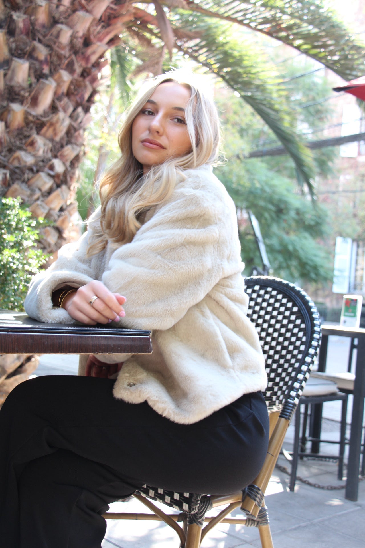 Chaqueta Pelux Café claro