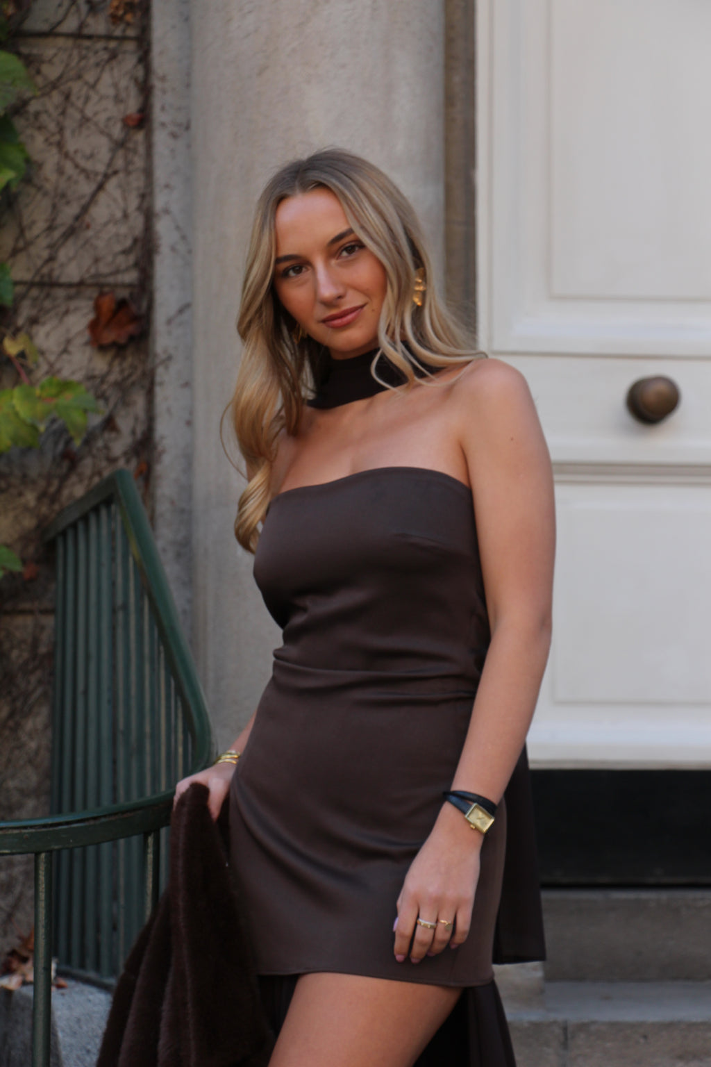Vestido Gala Café