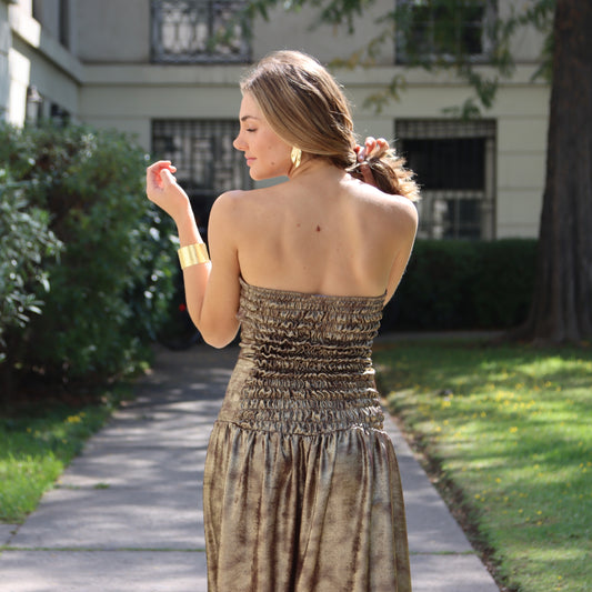 Vestido Aurora Dorado
